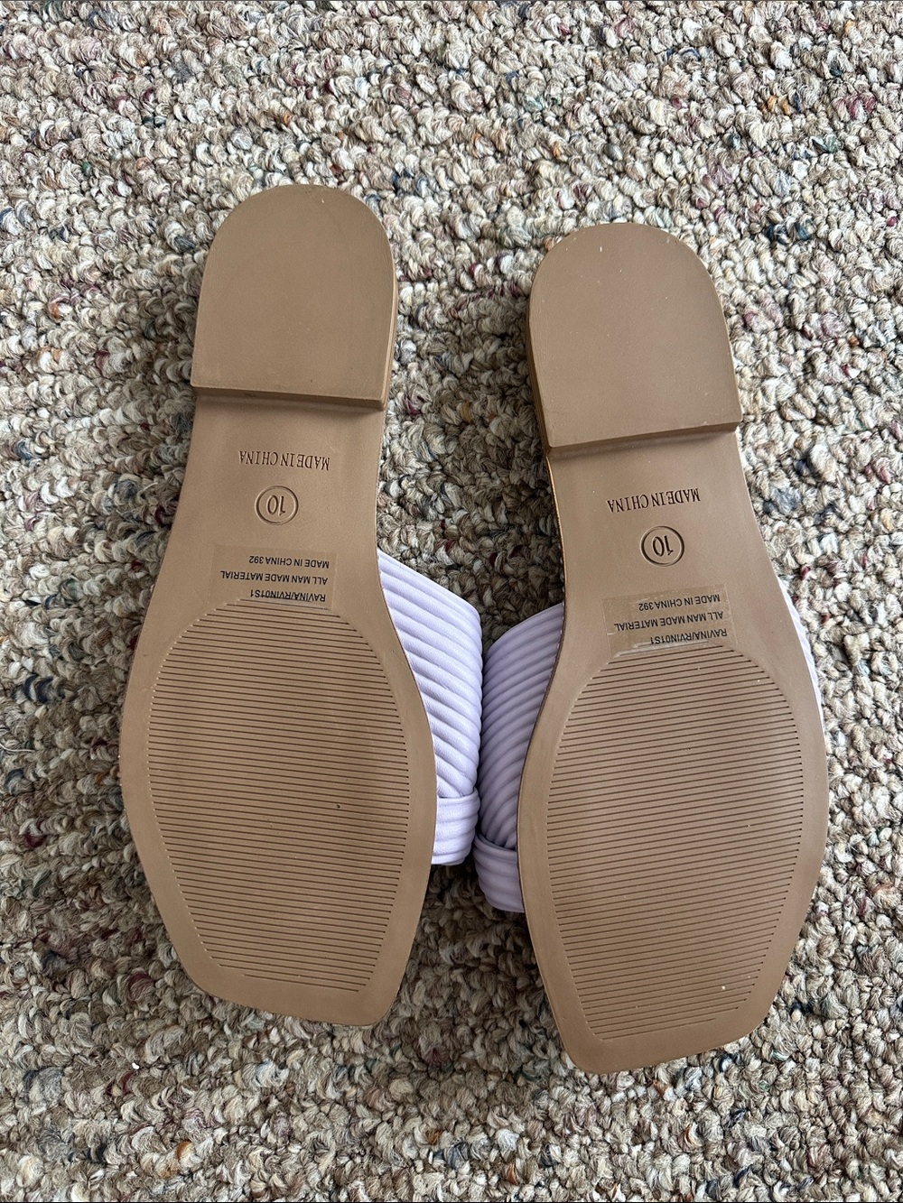 Steve Madden Light Lavender Ribbed Cross-Band Slide Sandals - Picture 3 of 6